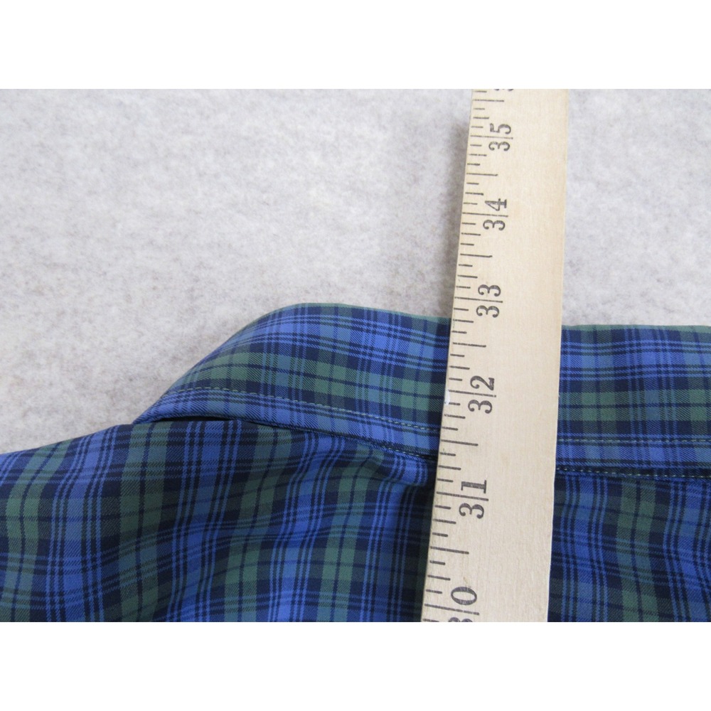 Southern Tide Intercoastal Shirt Mens XXL Blue Green Plaid Nylon Stretch 20714 - Picture 8 of 8